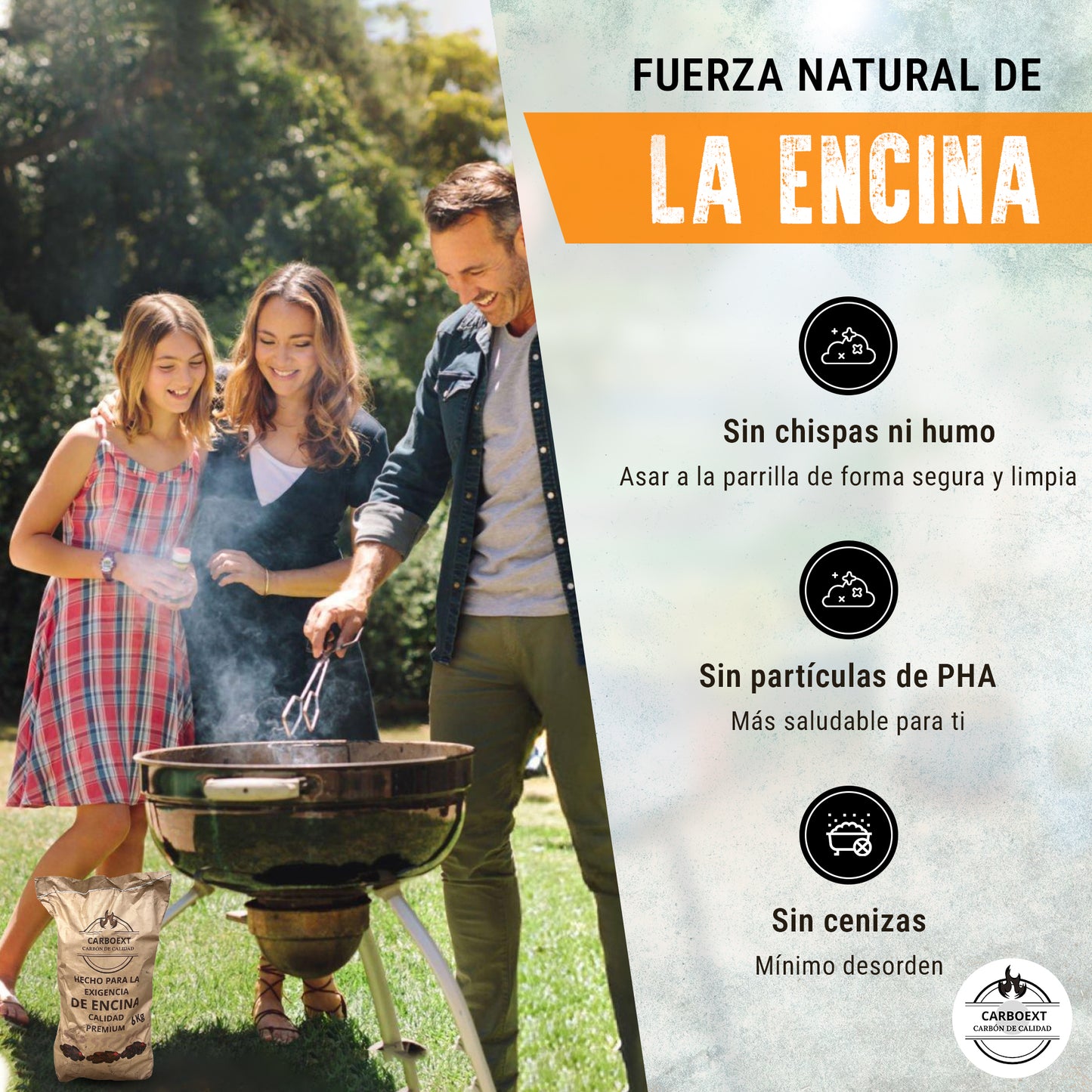 Carbón Vegetal de Encina 3KG