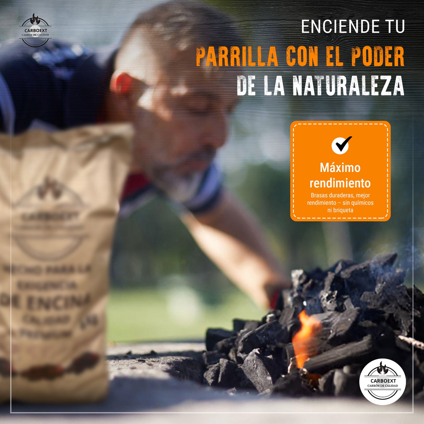 Carbón Vegetal de Encina 3KG