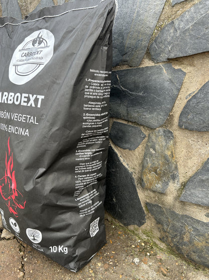 Carbón Encina 10kg — Brasa seria, sin excusas