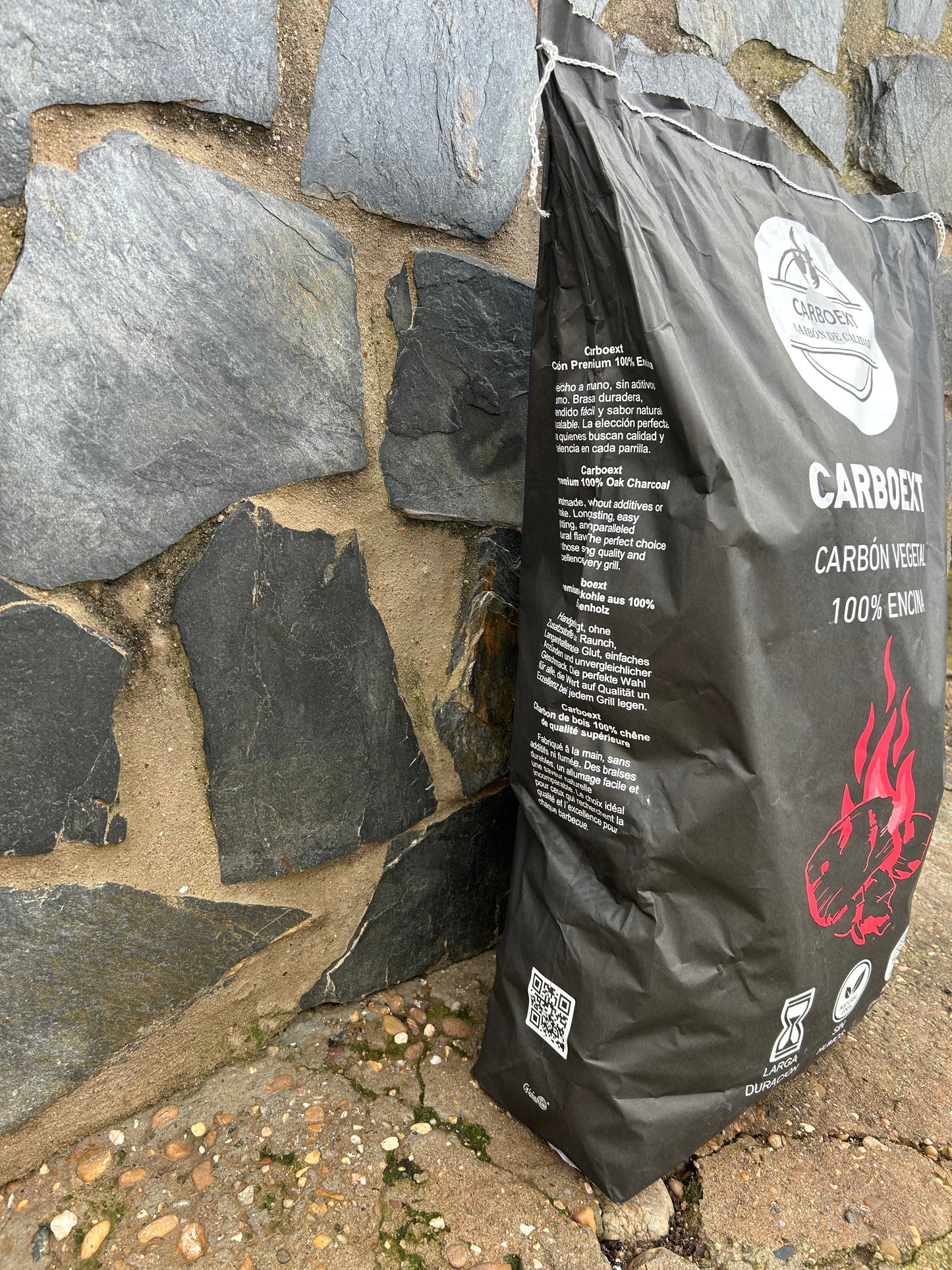 Carbón Encina 10kg — Brasa seria, sin excusas