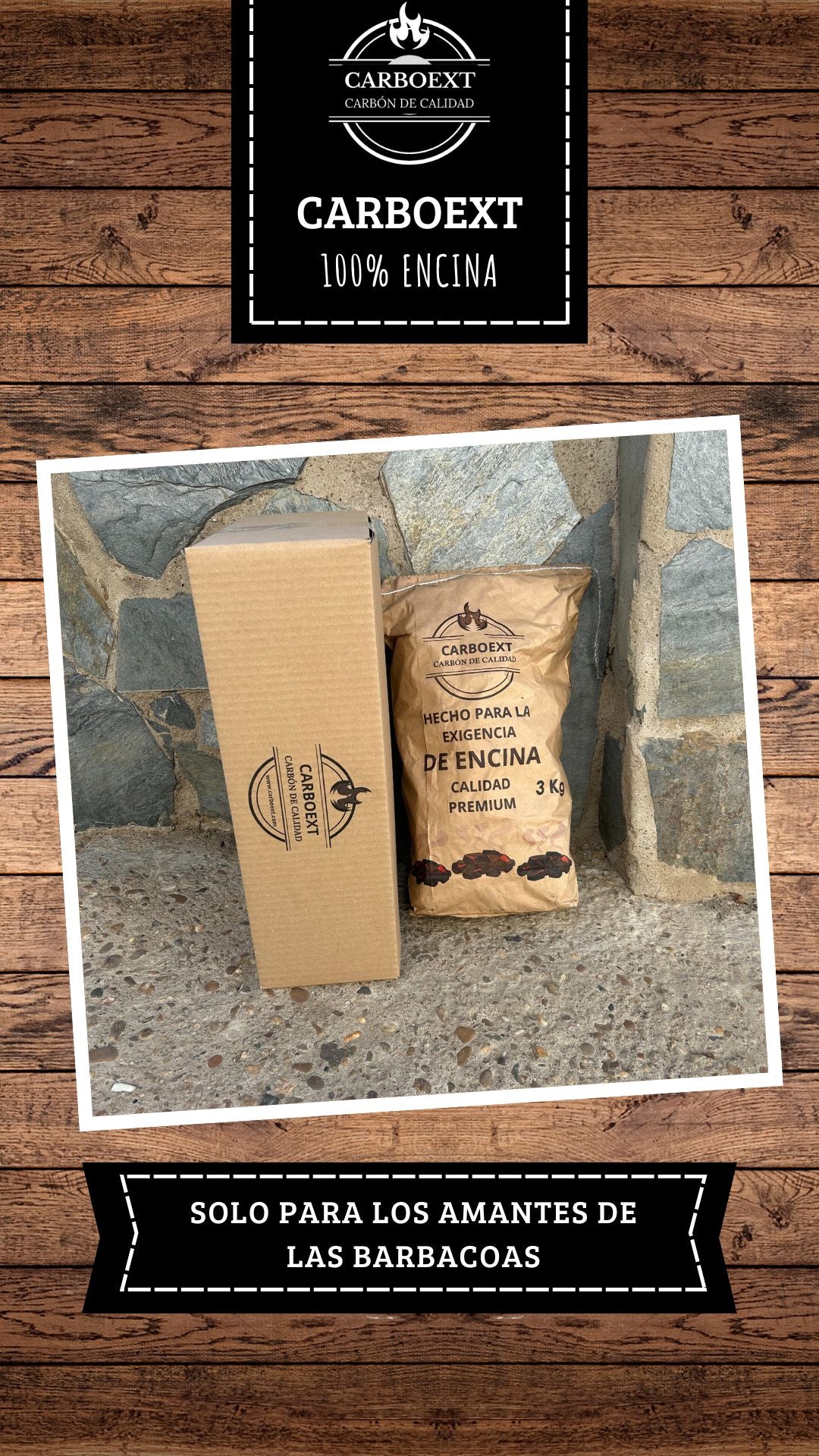 Carbón Vegetal de Encina 3KG