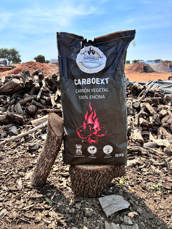 Carbón Encina 10kg — Brasa seria, sin excusas