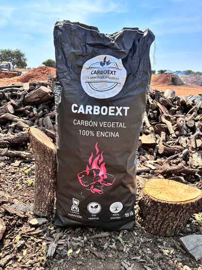 Carbón Encina 15kg — Para no quedarte sin brasa