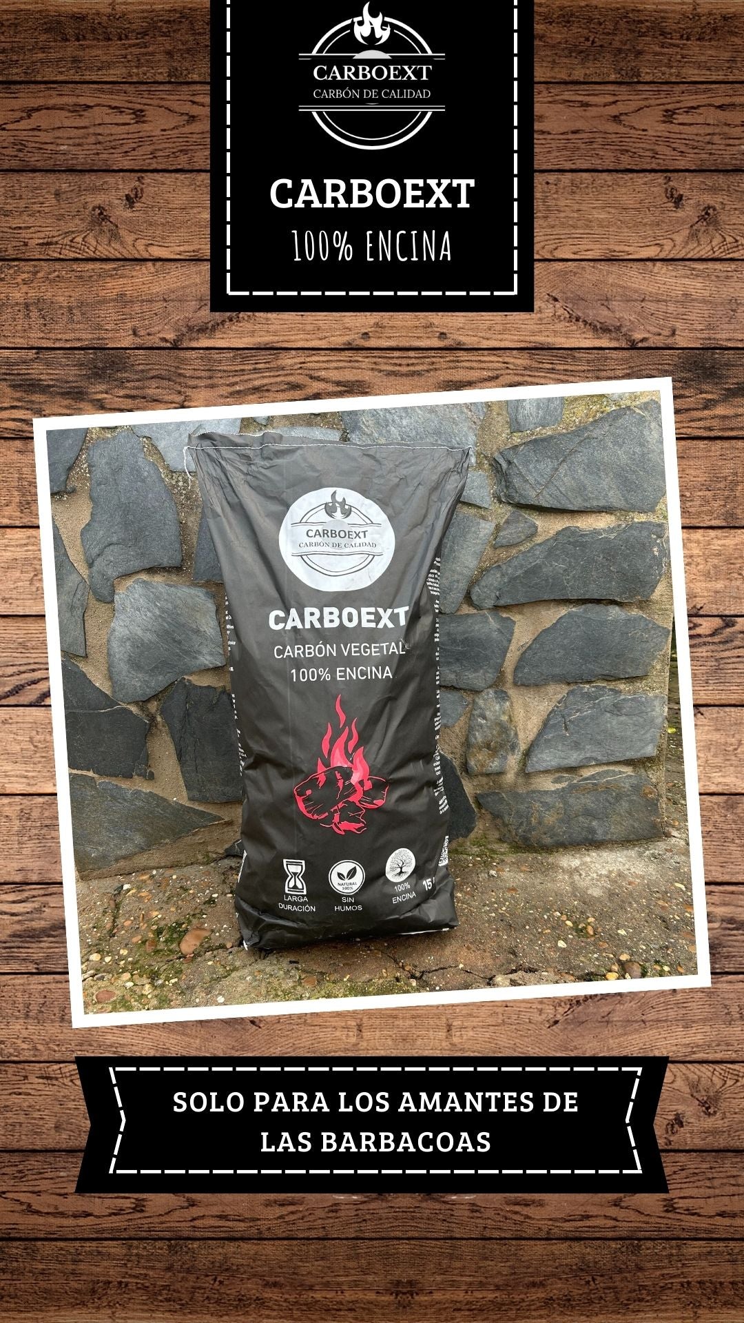 Carbon Vegetal de Encina 15Kg